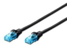 Assmann Electronic DIGITUS CAT 5e U-UTP patch kabelis PVC AWG 26/7 ilgis 3 m spalva juodas