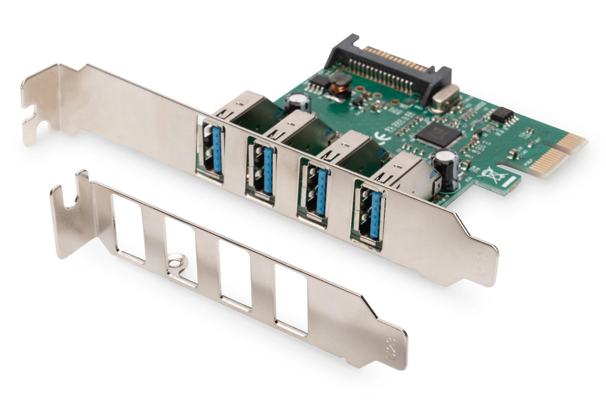 Assmann Electronic DIGITUS USB 3.0 4 prievadų PCI Express papildoma kortelė 4 jungtys A / F Išorinis VL805 mikroschemų rinkinys