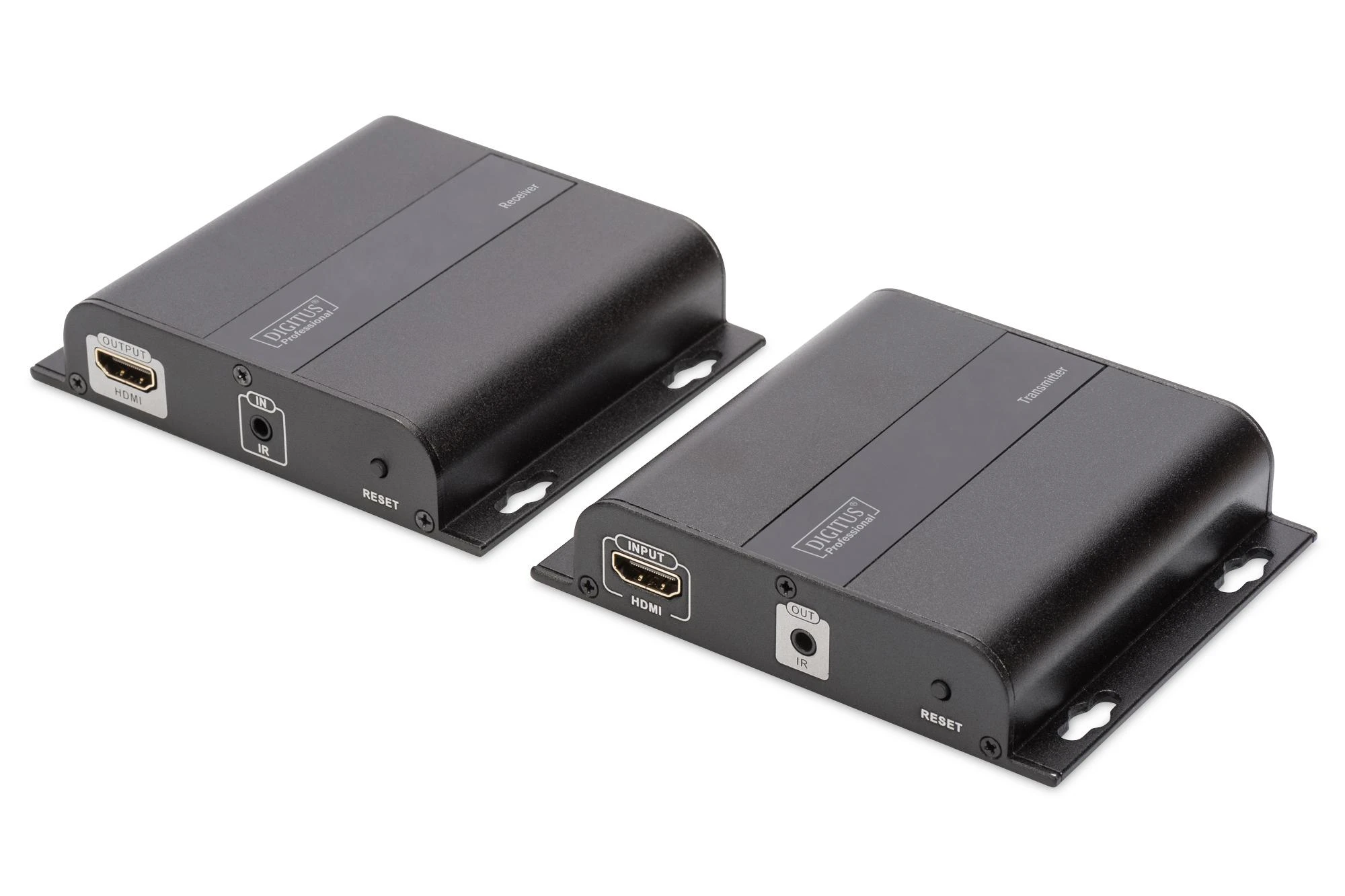 Assmann Electronic DIGITUS 4K HDMI plėstuvas per IP imtuvas Įrenginys per tinklo kabelį CAT 5/5e/6/7 4K2K/30Hz juodas