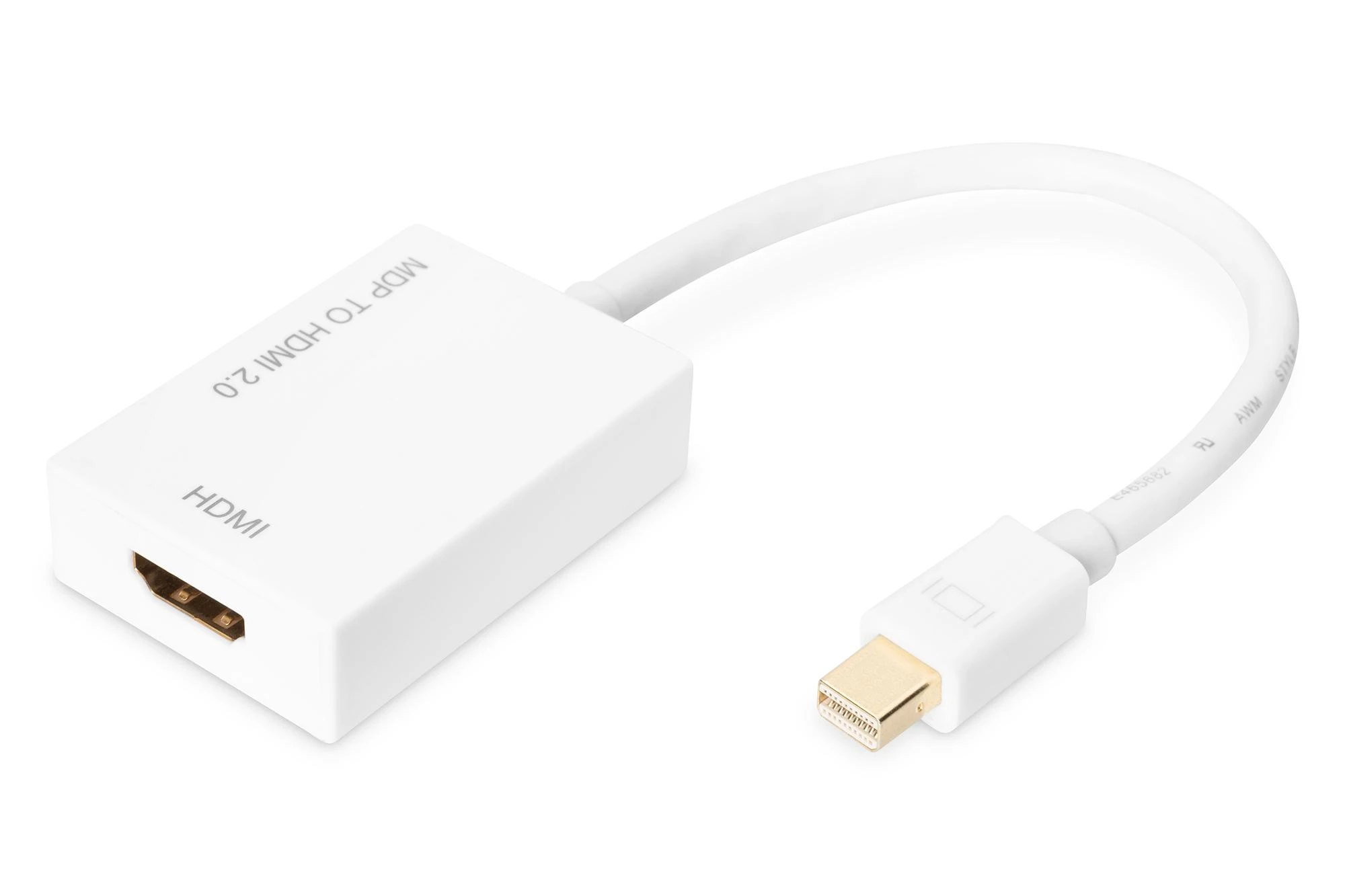 Assmann Electronic ASSMANN DisplayPort adapterio kabelis mini DP - HDMI tipas AM/F 0 2m HDMI Ver. 2.0 aktyvus CE auksinis wh