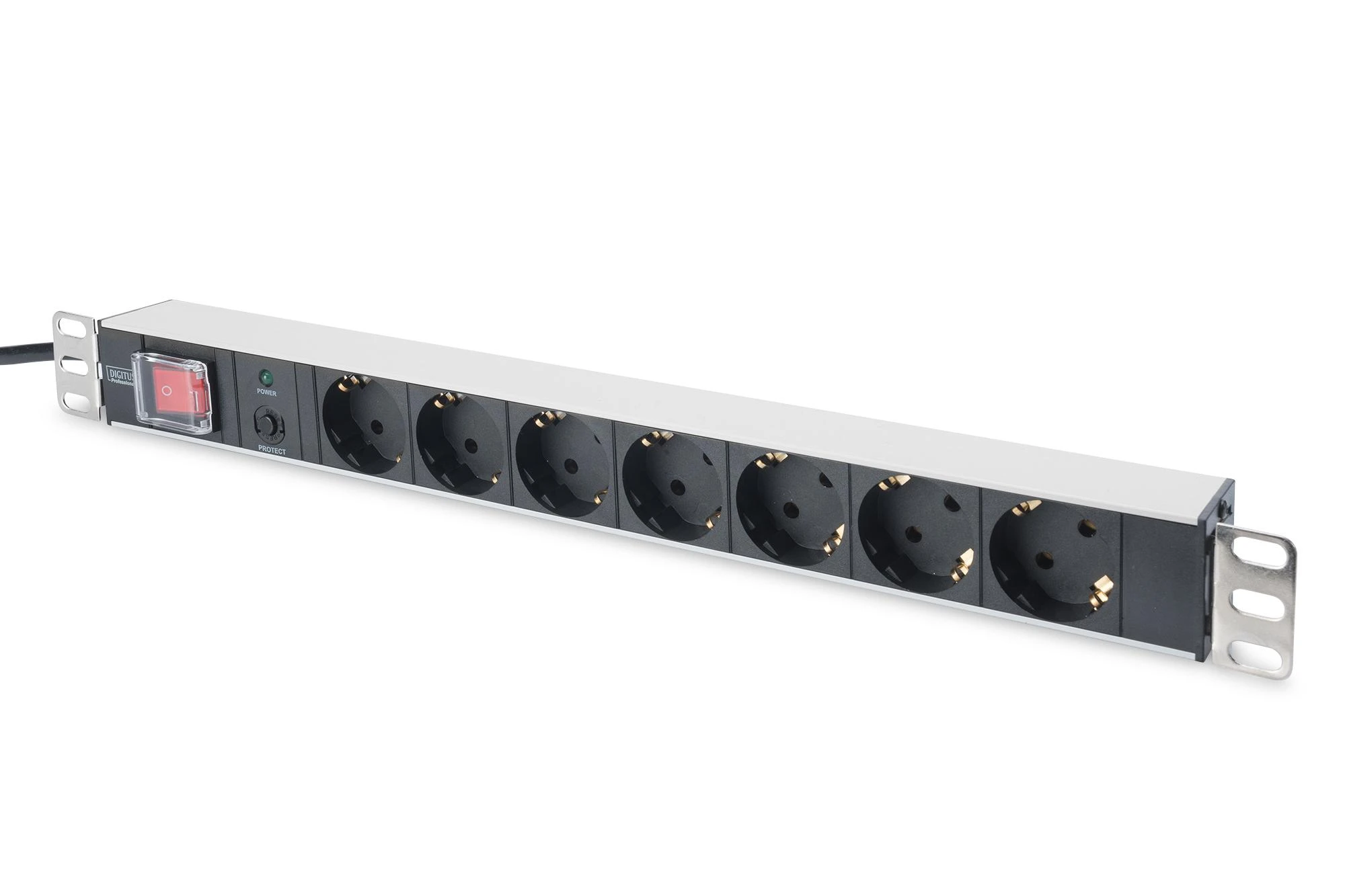 Assmann Electronic DIGITUS 19inch Outlet stripe 7x su ir apsauga nuo perkrovos juodas