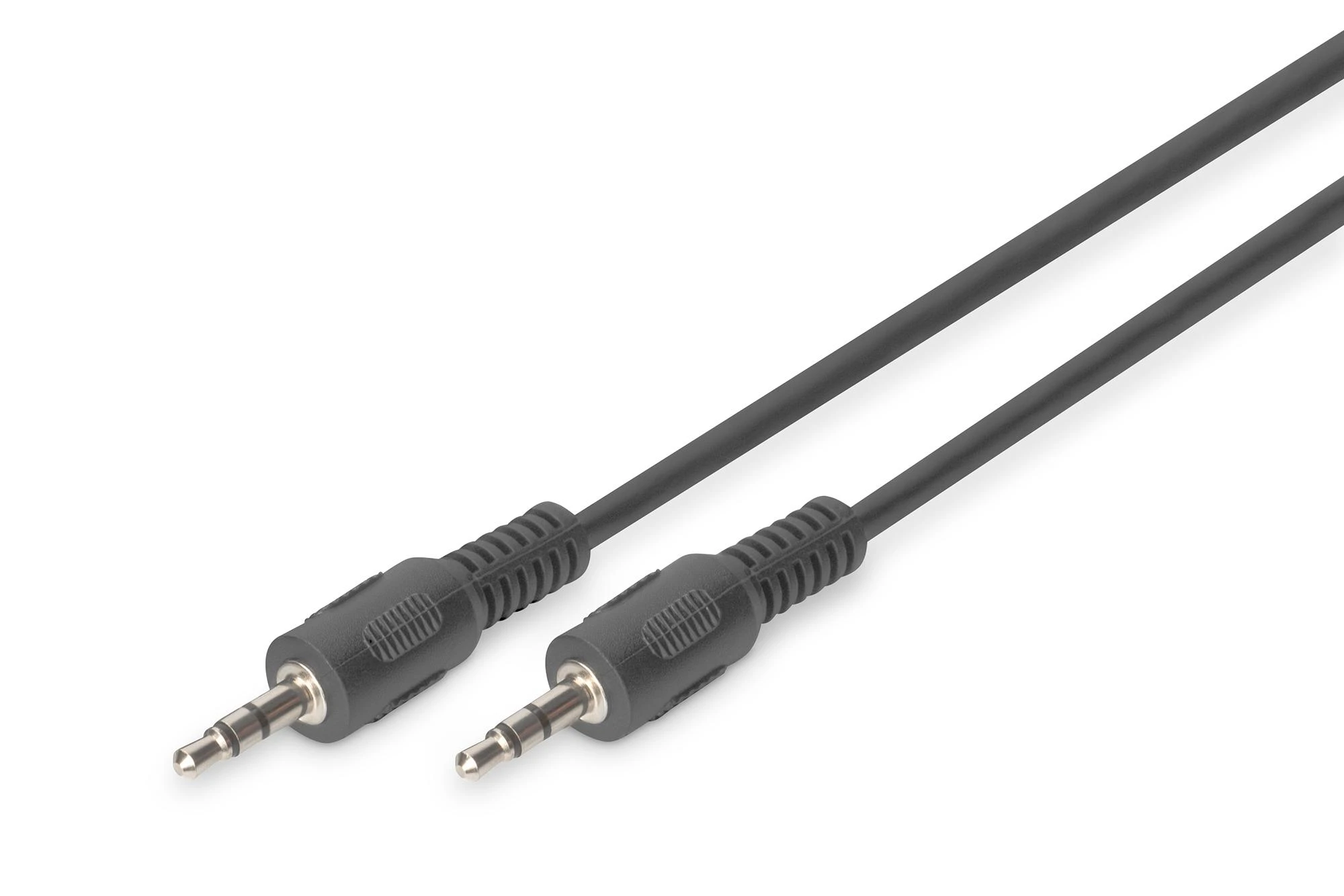 Audio laidas 3.5mm M/M su briaunotais jungčių korpusais