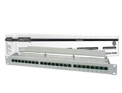 Assmann Electronic DIGITUS Patch Panel 19inch 24Port Cat5e STP ekranuotas pilkas RAL7035 laidų montavimas apie LSA