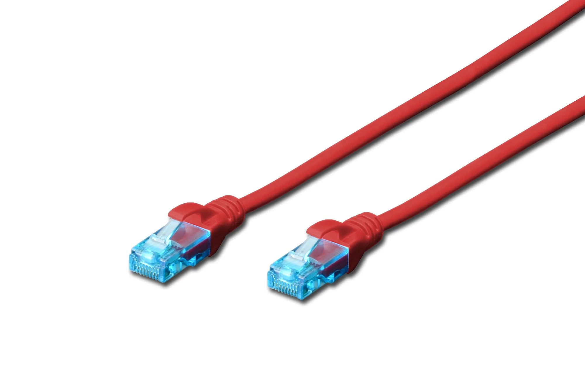 Assmann Electronic DIGITUS CAT 5e U-UTP patch kabelis PVC AWG 26/7 ilgis 5 m spalva raudona