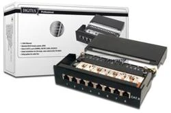 DIGITUS Patchpanel 1HE 8-Port Cat6 geschirmt juodas