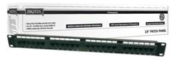 Assmann Electronic DIGITUS Patch Panel 19colių 24Port Cat6 neekranuotas juodas RAL 9005 kabelio montavimas apie LSA be LSA dangtelio