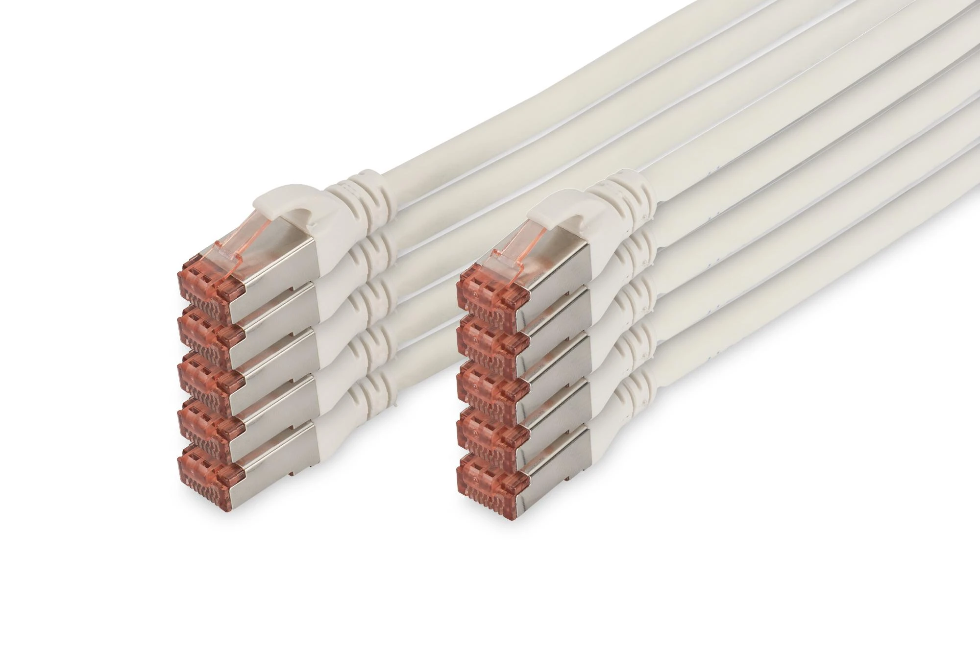 „Digitus Patchcord CAT6“, S-FTP, 0,25 m, 10 vnt (DK-1644-0025-WH-10)