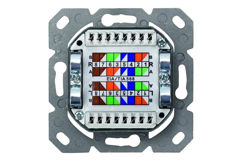 Įleidžiamas tinklo lizdas CAT 6A Digitus Baltas