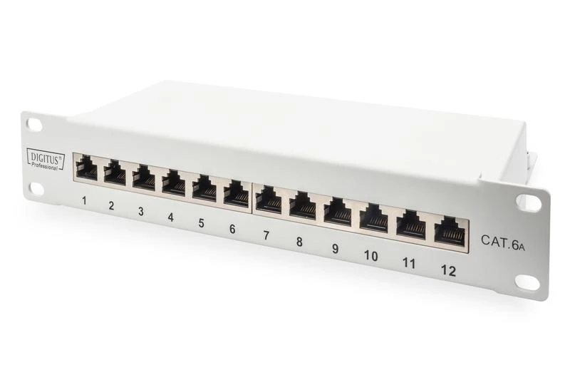 Digitus Patch panel 10'' 1U 12x RJ45 kat. 6A (DN-91612S-EA-G)