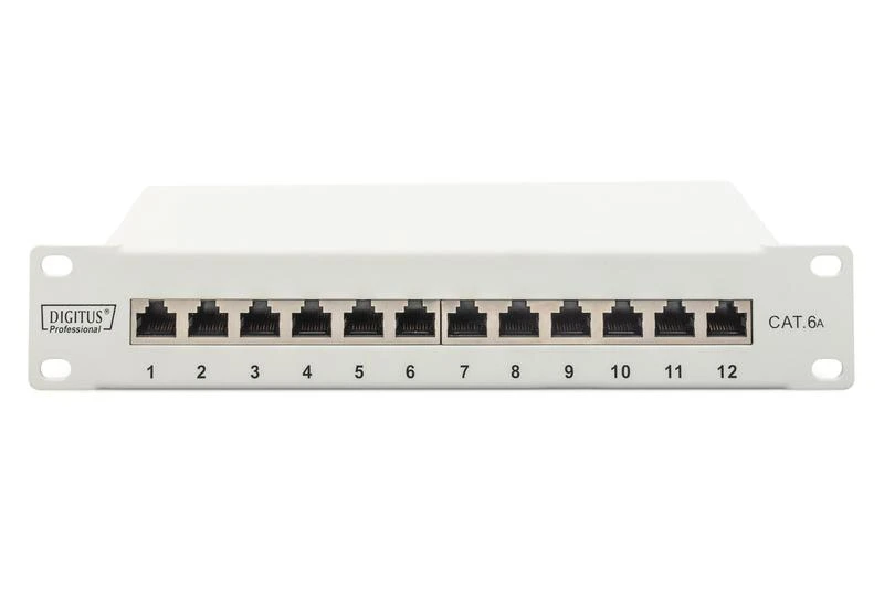 Digitus Patch panel 10'' 1U 12x RJ45 kat. 6A (DN-91612S-EA-G)