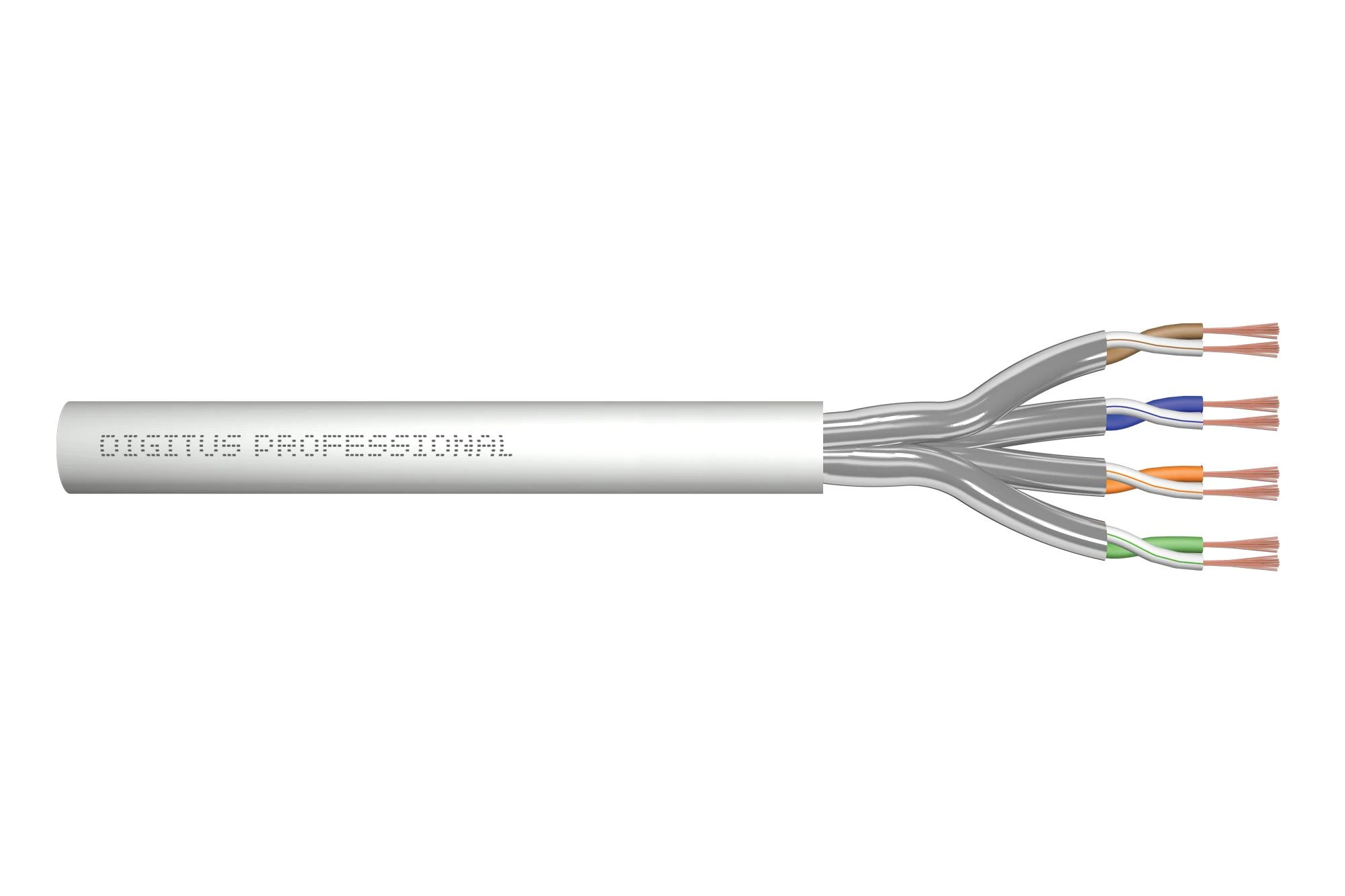 Assmann Electronic DIGITUS CAT 6A U-FTP patch cable raw ilgis 305 m popierinė dėžutė AWG 27/7 LSZH simplex spalvotas pilkas