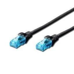 Assmann Electronic DIGITUS CAT 5e U-UTP patch kabelis PVC AWG 26/7 ilgis 1 m spalva juodas