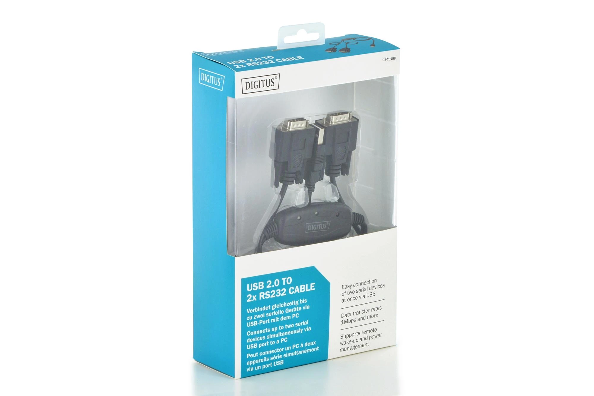 Digitus USB į 2x RS232 kabelis, pakuotė