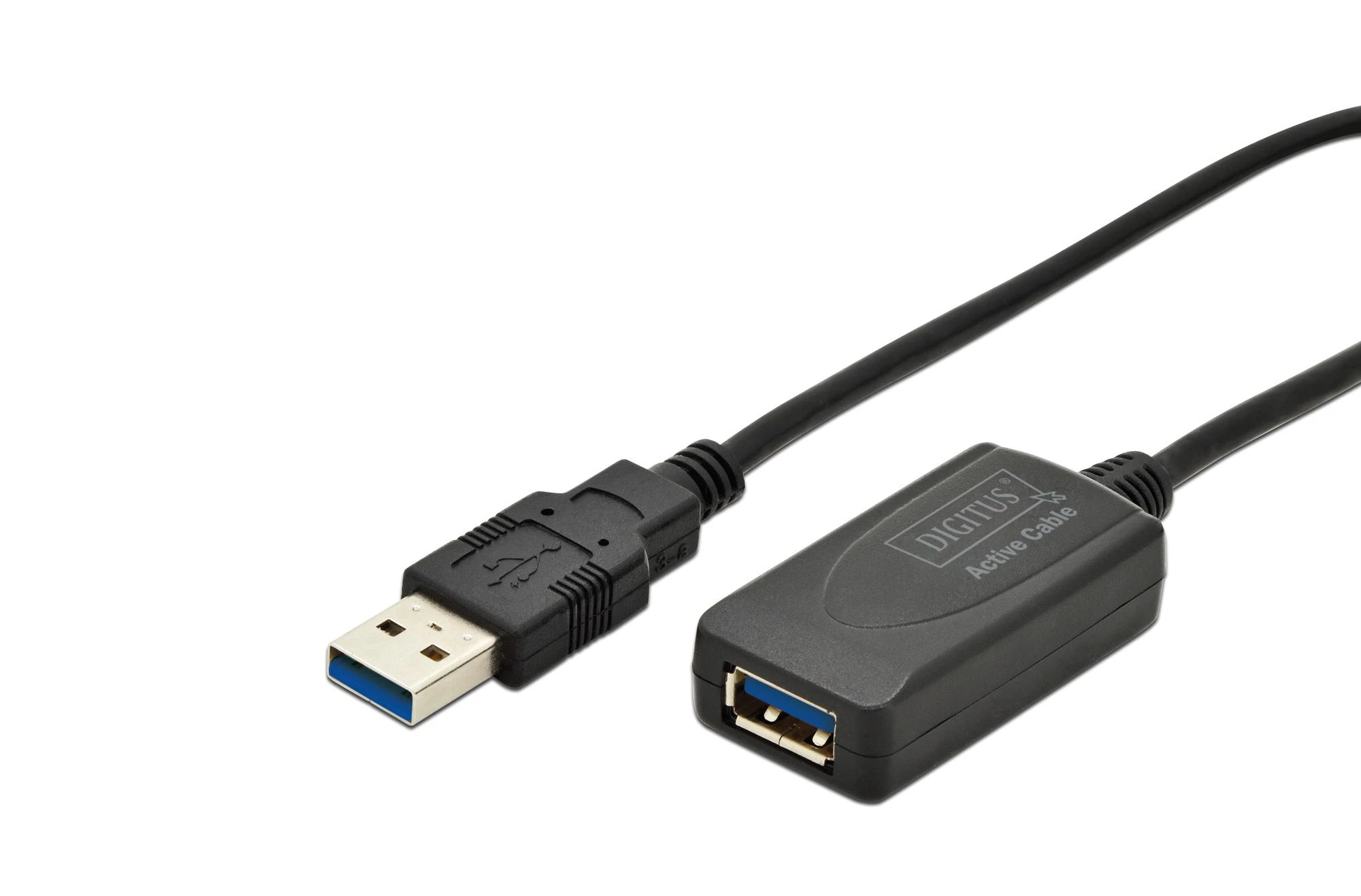 Assmann Electronic Cable DIGITUS DA-73104 (USB M - USB F, 5m, juodos spalvos)