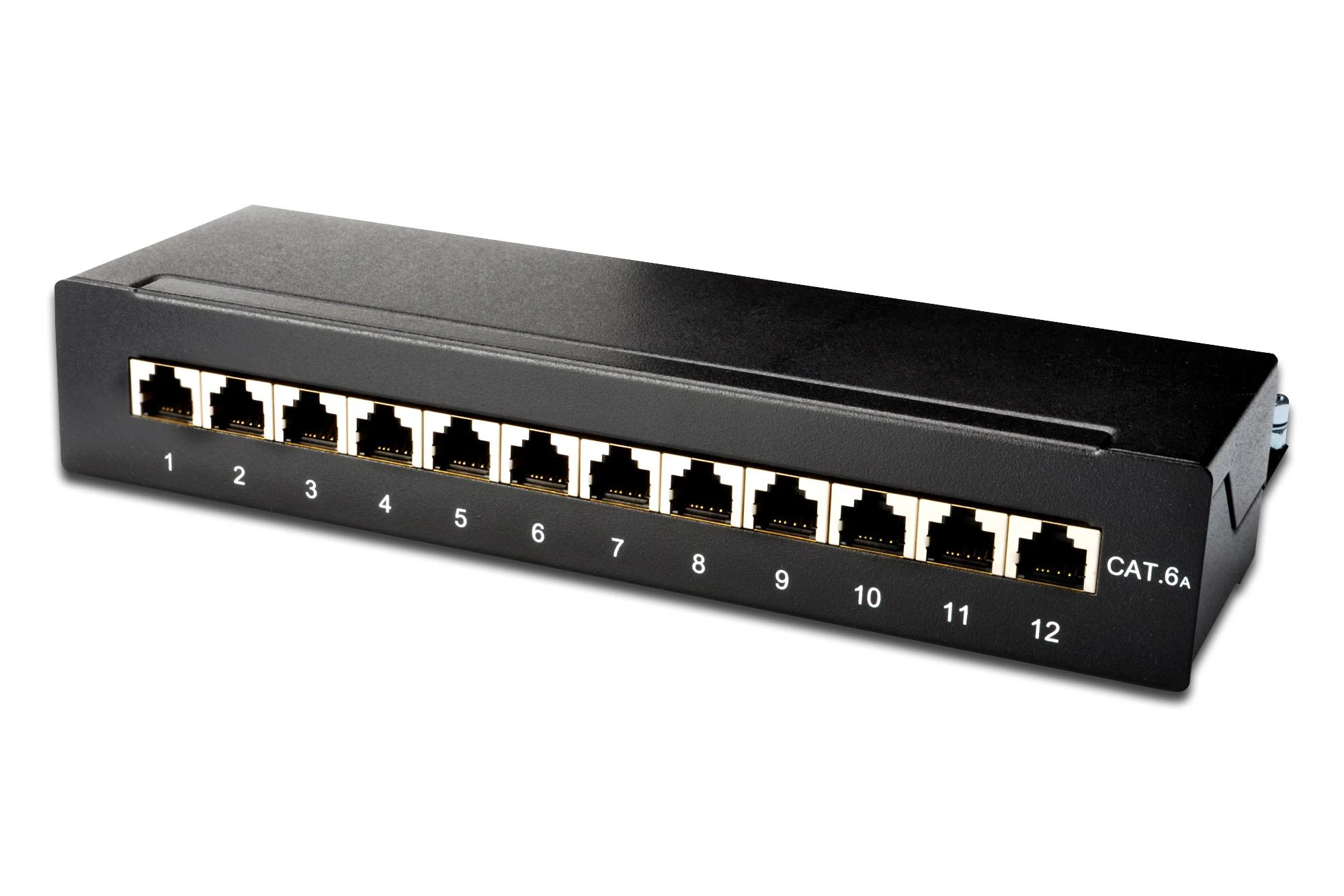 DIGITUS Patchpanel 1HE 12-Port Cat6A geschirmt juodas