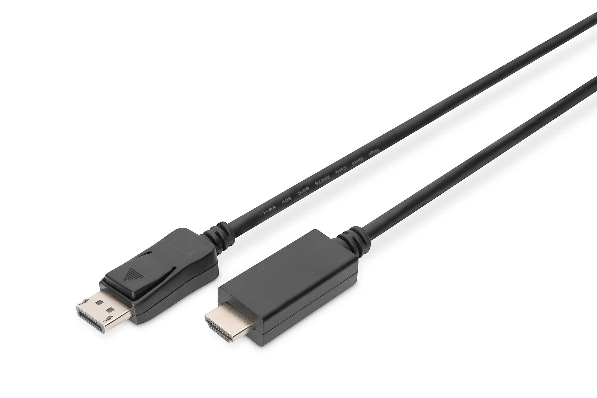 Assmann Electronic DIGITUS DisplayPort Adapteris Cable DP - HDMI Type A St / St 1,0m w / War. DP 1.2 HDMI 2.0 4K / 60Hz CE juodas