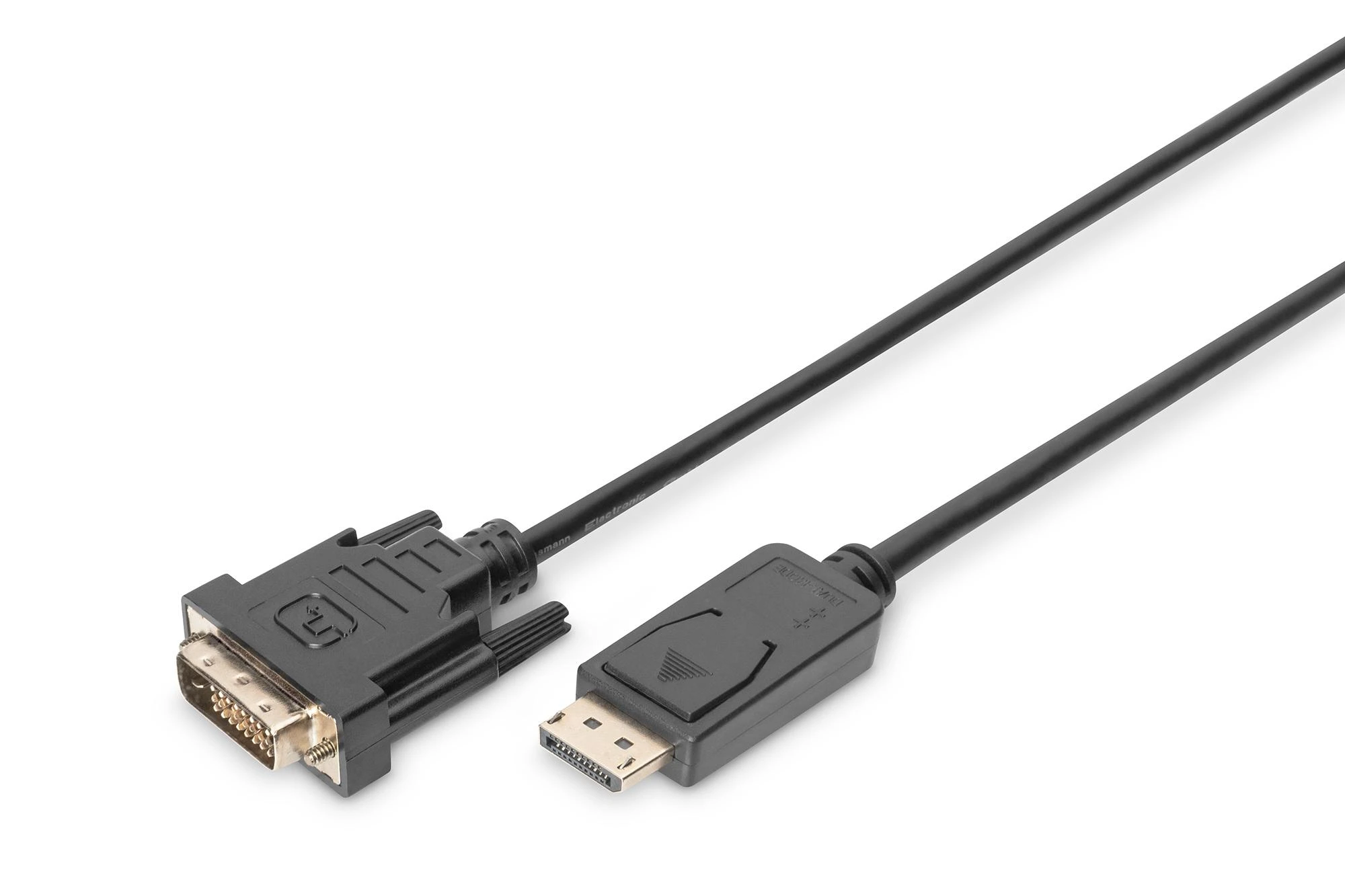 Assmann Electronic ASSMANN DisplayPort adapterio kabelis DP - DVI 24+1 M/M 2.0m su blokavimu DP 1.1a suderinamas
