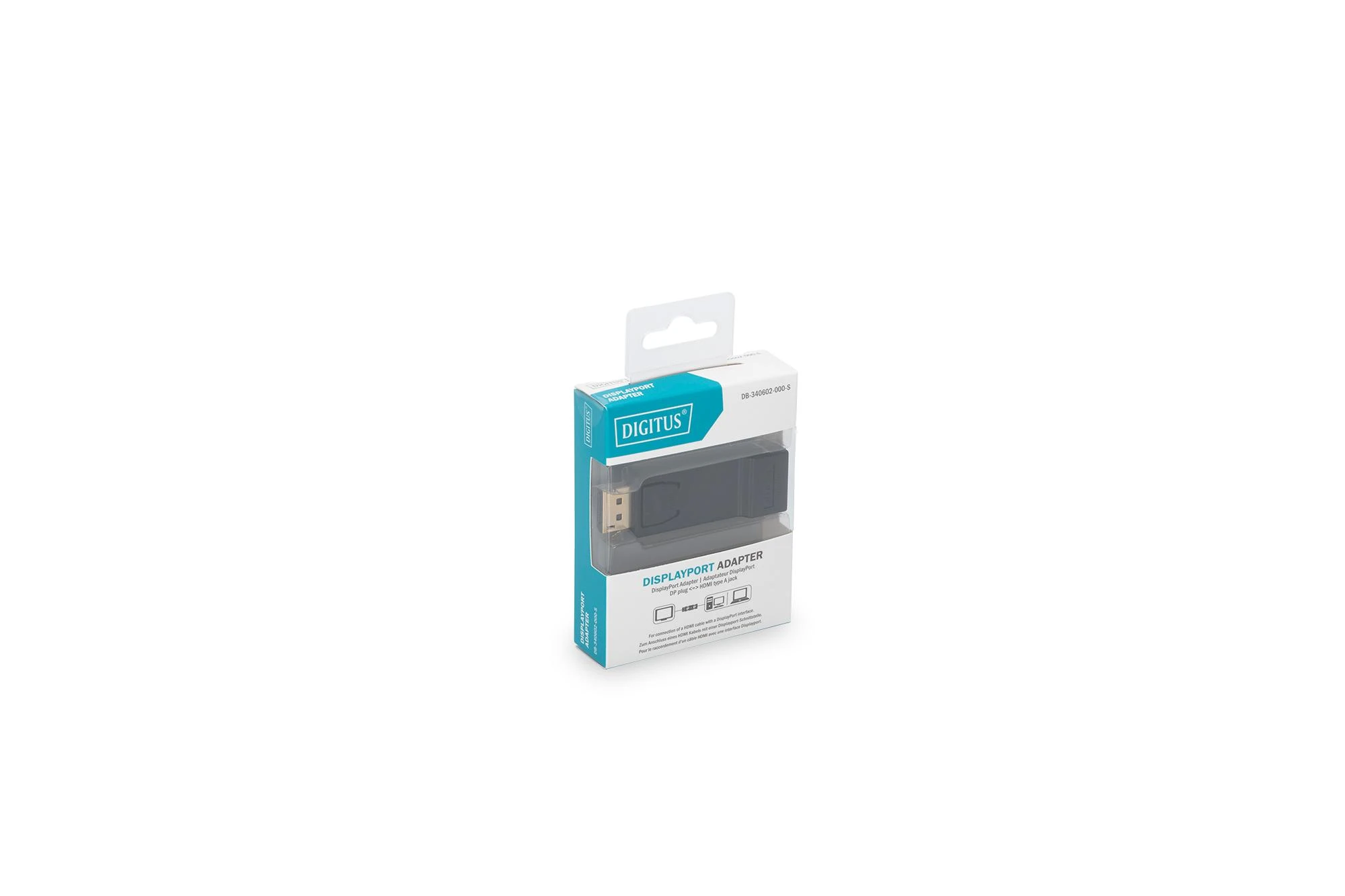 Adapteris AV Digitus DisplayPort - HDMI juoda (DB-340602-000-S)