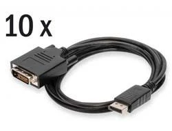 DisplayPort į DVI-D adapterių rinkinys, 10 vnt.