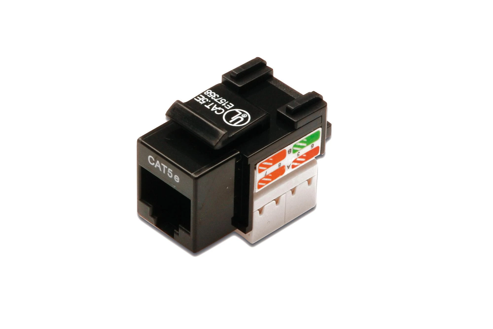 Assmann Electronic DIGITUS CAT 5e Keystone Jack neekranuotas RJ45 iki LSA spalvos juodas