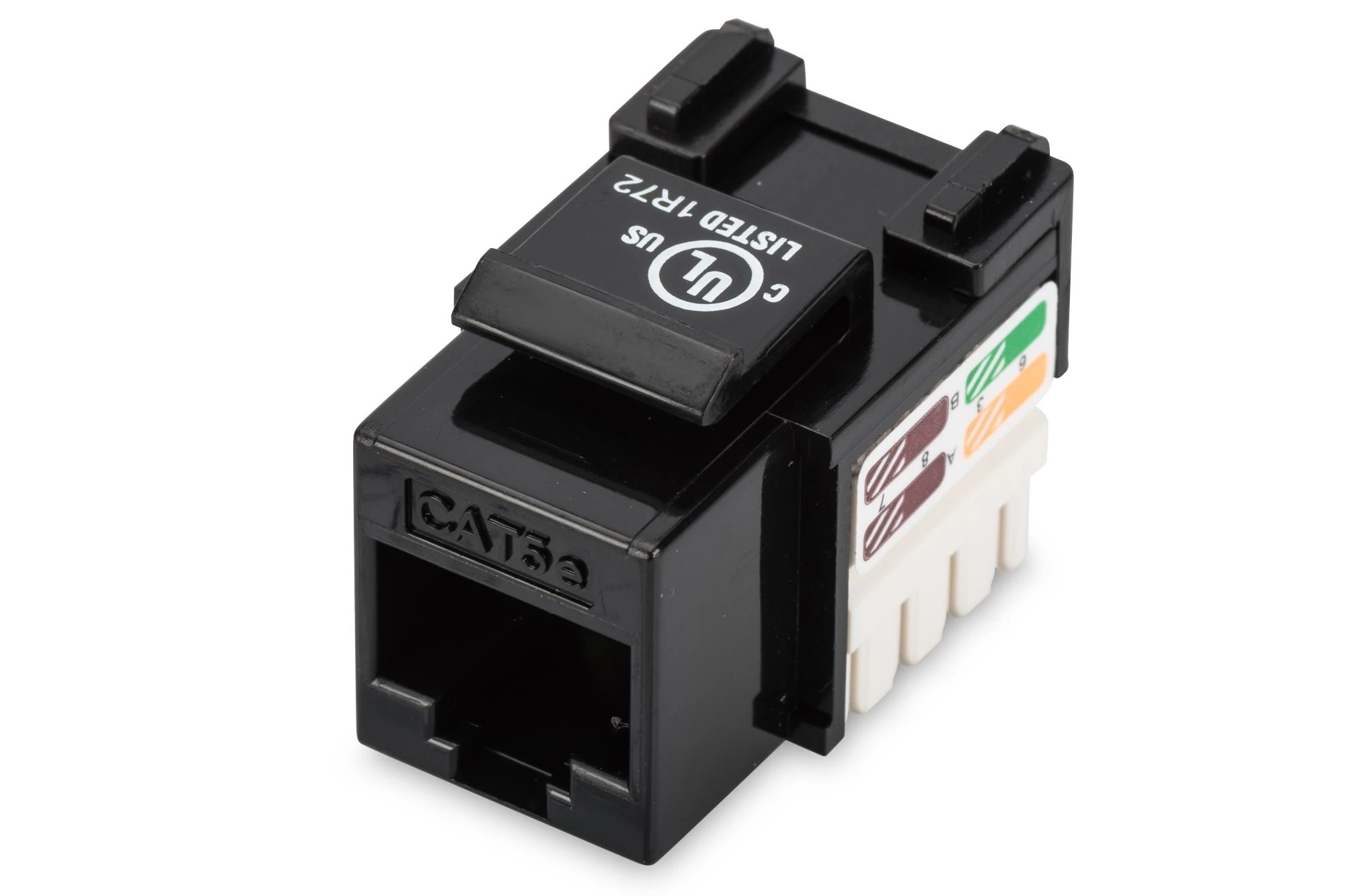 Assmann Electronic DIGITUS CAT 5e Keystone Jack neekranuotas RJ45 iki LSA spalvos juodas
