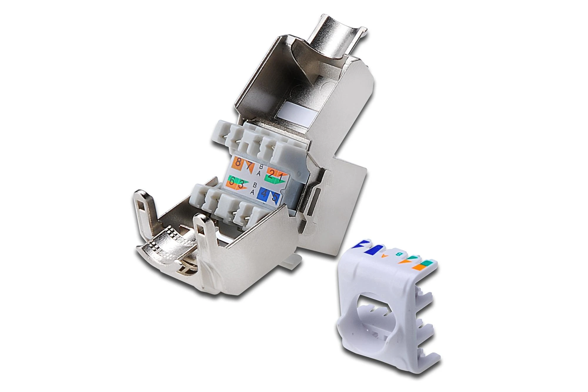 Assmann Electronic DIGITUS Keystone modulis Cat6A RJ45 500 MHz ekranuotas be įrankių