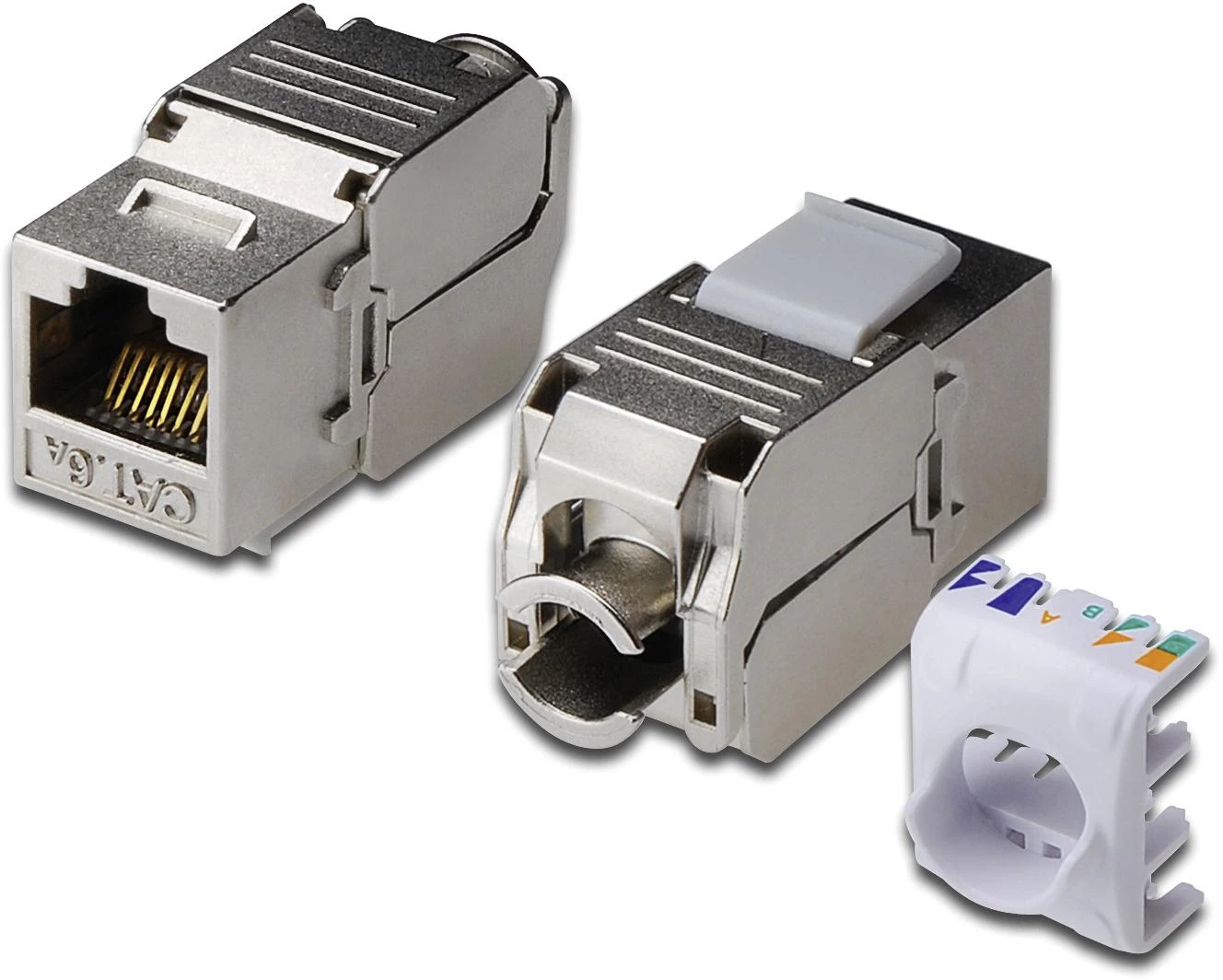 Assmann Electronic DIGITUS Keystone modulis Cat6A RJ45 500 MHz ekranuotas be įrankių