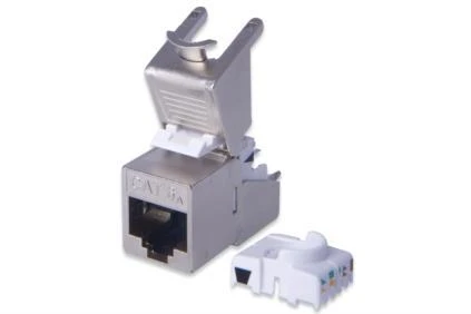 Assmann Electronic DIGITUS CAT 6A Keystone Jack ekranuotas 500 MHz pagal ISO/IEC 60603-7-51,11801 AMD2:2010-04 jungtis be įrankių