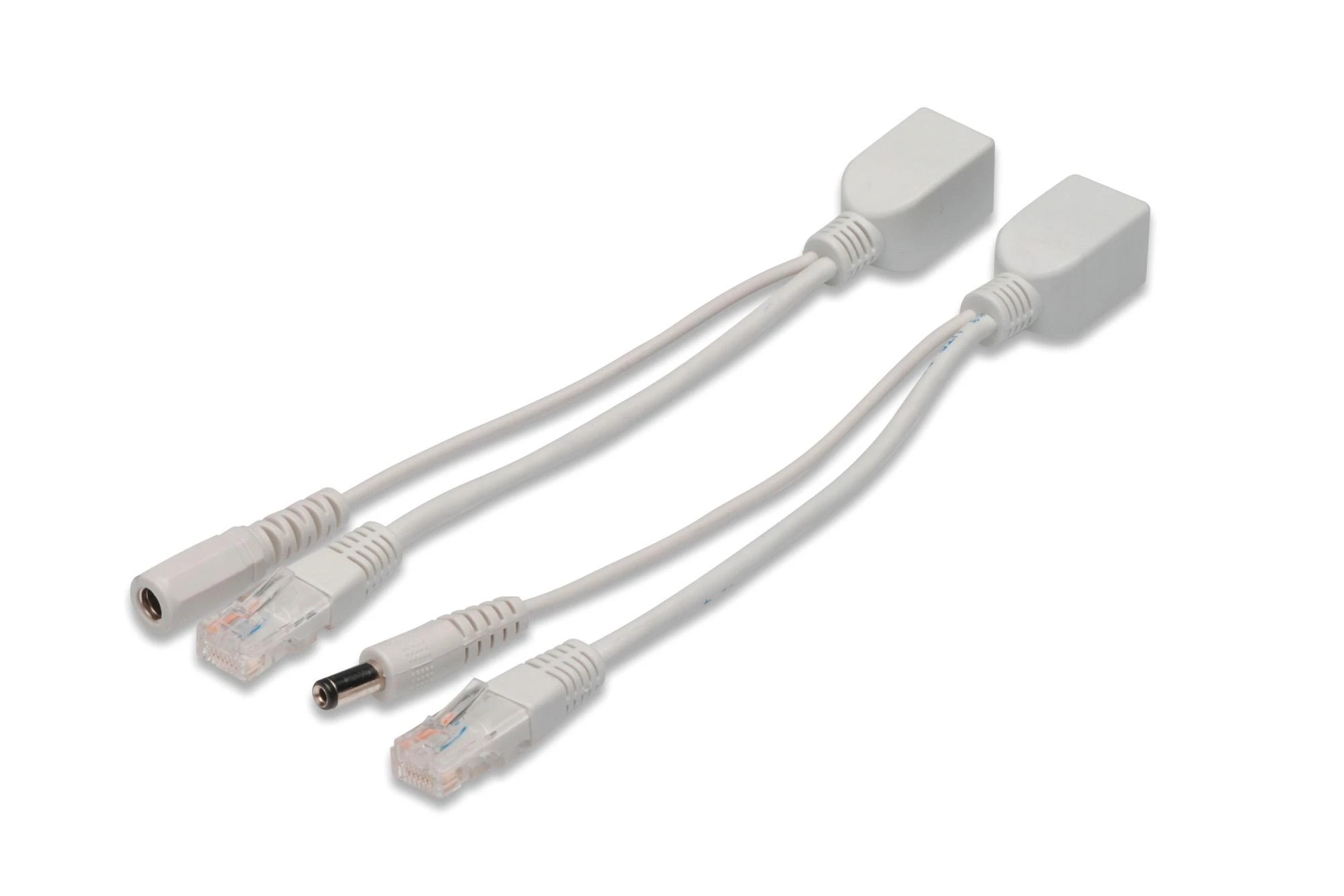 Assmann Electronic DIGITUS PoE kabelių rinkinys pasyvus iki max 5m 10/100Mbit RJ45 kištukai DC kištukas 5,5mm