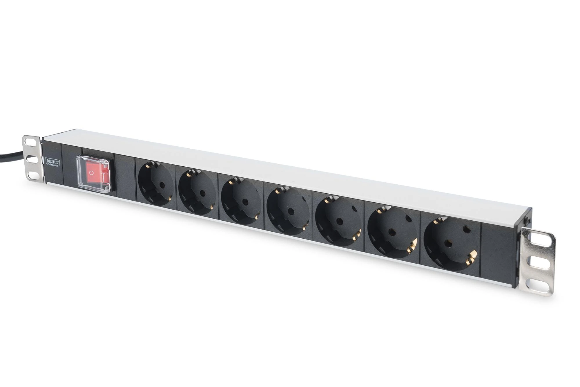 Assmann Electronic DIGITUS 19inch Outlet stripe 7x su įjungimo/išjungimo jungikliu juodas 16A 4000W Alu