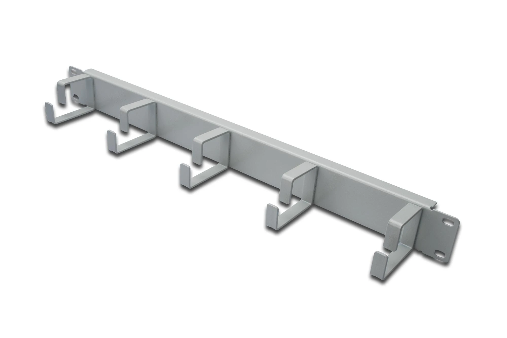 Assmann Electronic DIGITUS kabelių valdymo skydelis 19 colių 1U 5x žiedai 40x60mm pilkas RAL7035