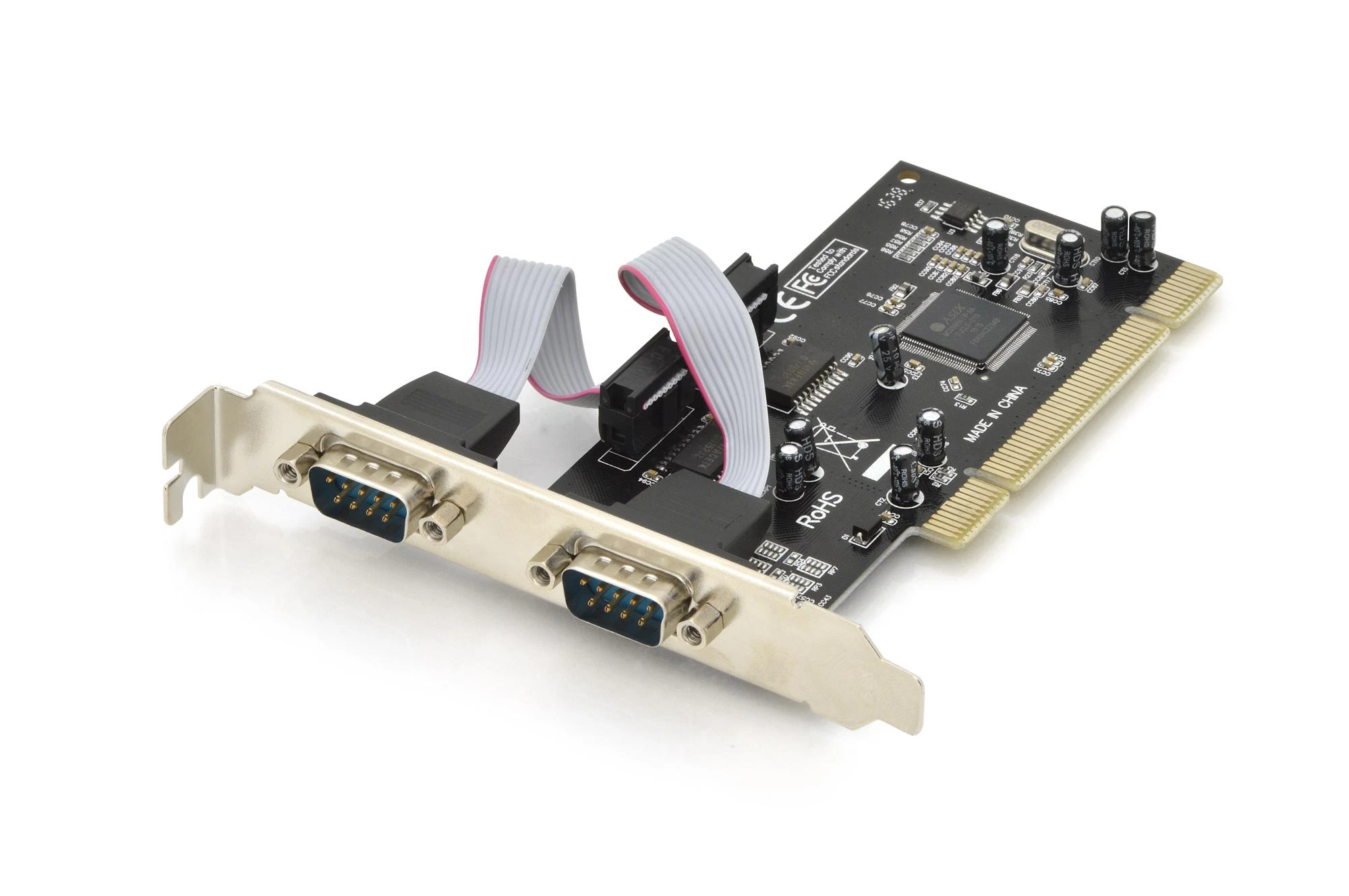 Assmann Electronic DIGITUS Serial I/O 2-port PCI Add-On Card 2 X DB9 M Slot Bracket MCS9865 chipset