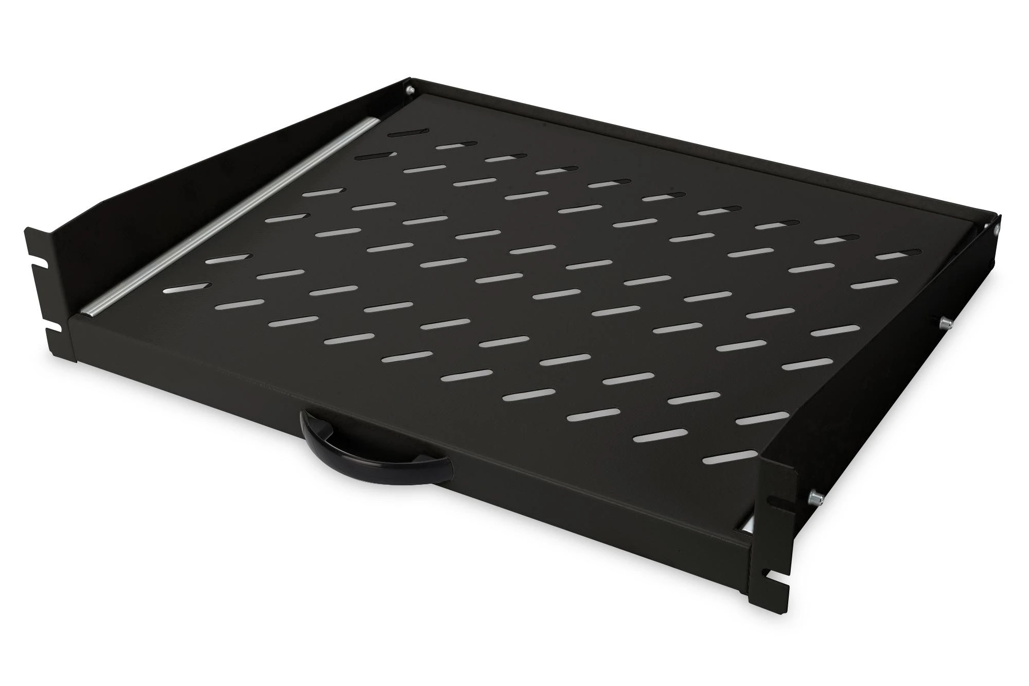 „Digitus“ ištraukiama lentyna, skirta fiksuotam montavimui ant priekinių 483 mm (19 colių) profilio bėgelių | DN-19-TRAY-2-450-SW