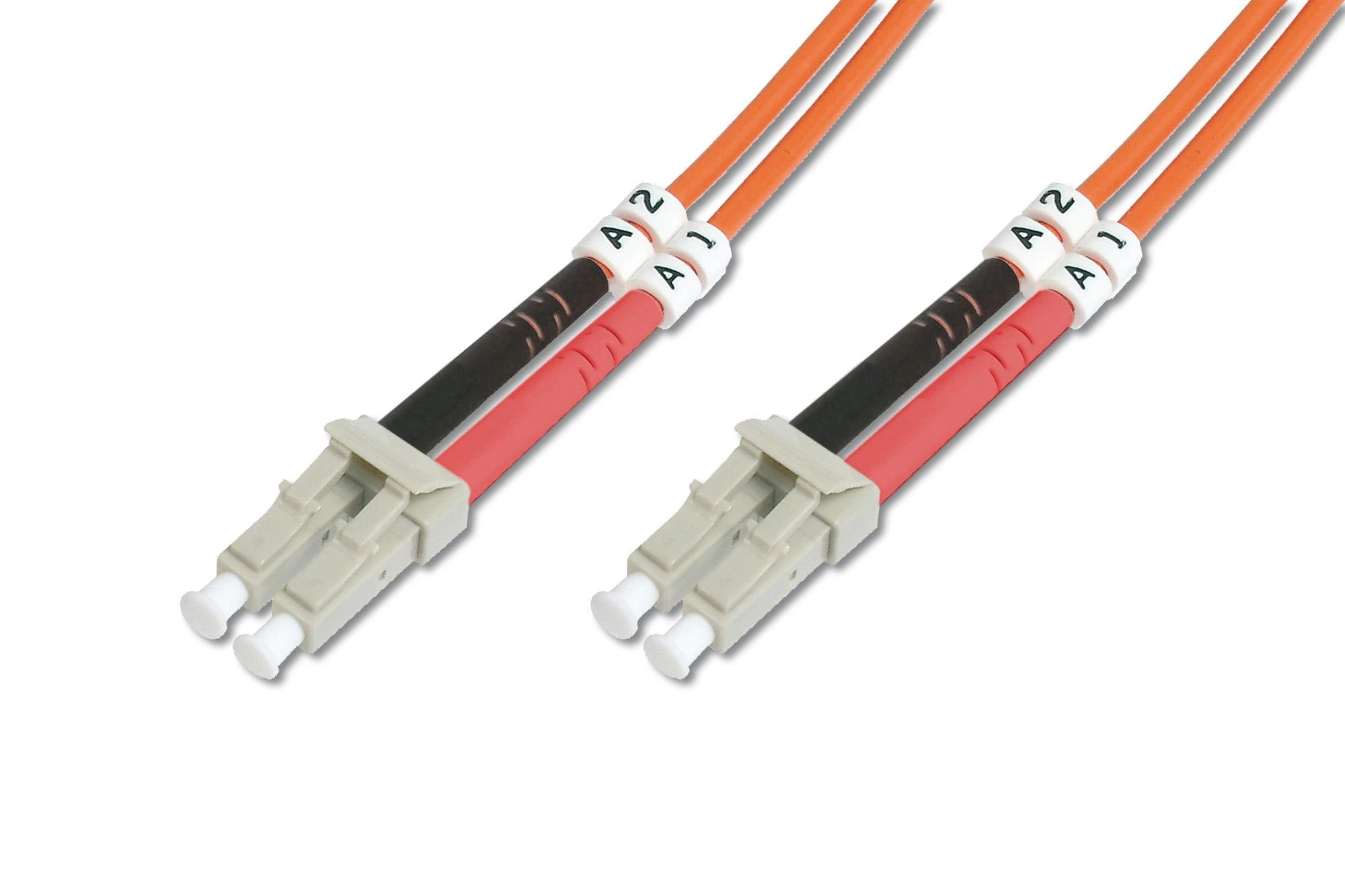 Assmann Electronic DIGITUS LWL patchcable LC/LC 50/125um 3m Multimode Duplex Halogenfrei bis 1Gbit su protokolu oranžinis OM2