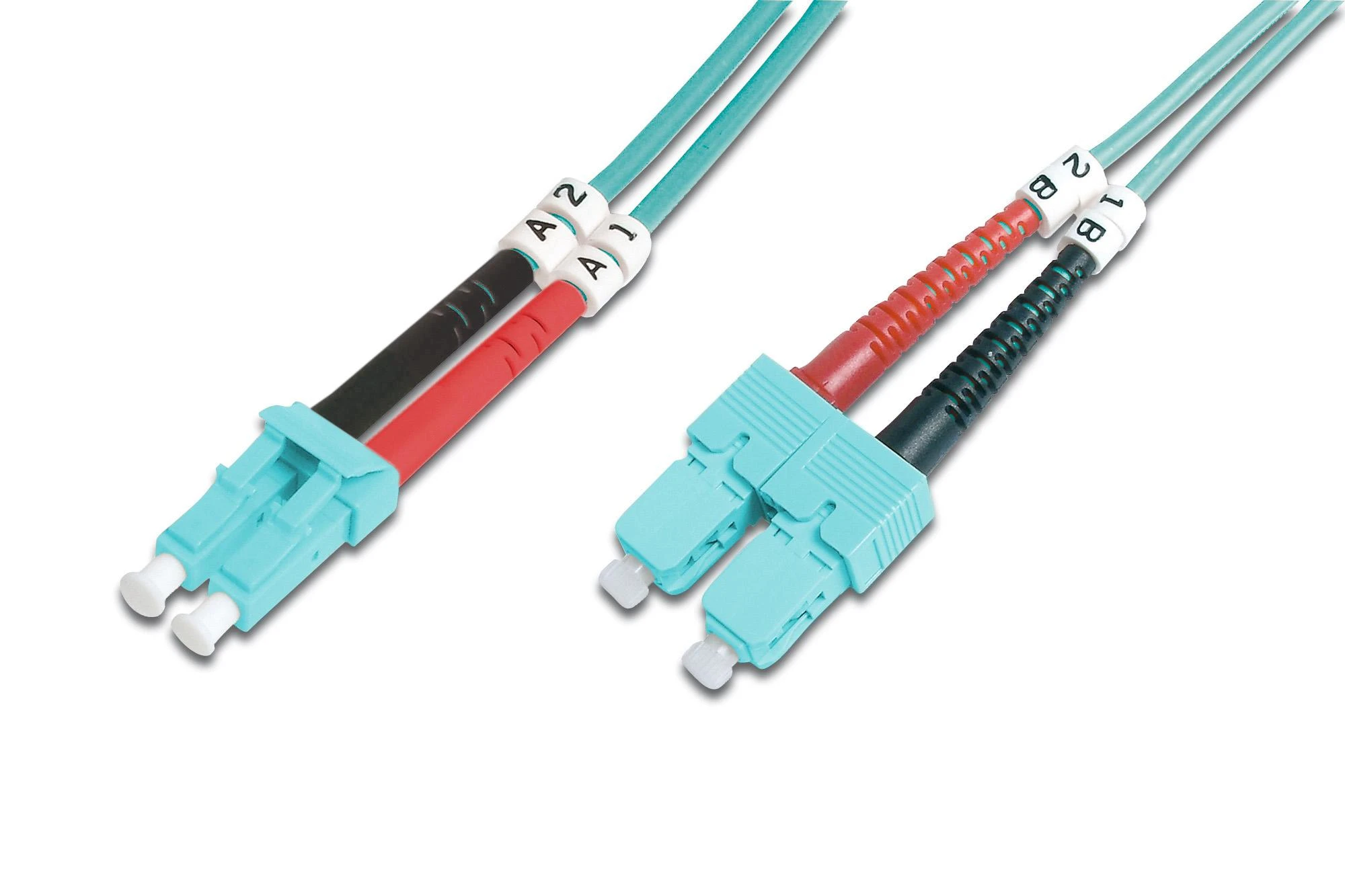 Assmann Electronic „Assmann“ elektroninis DIGITUS šviesolaidinis pataisomasis laidas LC į SC daugiamodis 50/125 m dvipusis ilgis, 1 m klasė OM3
