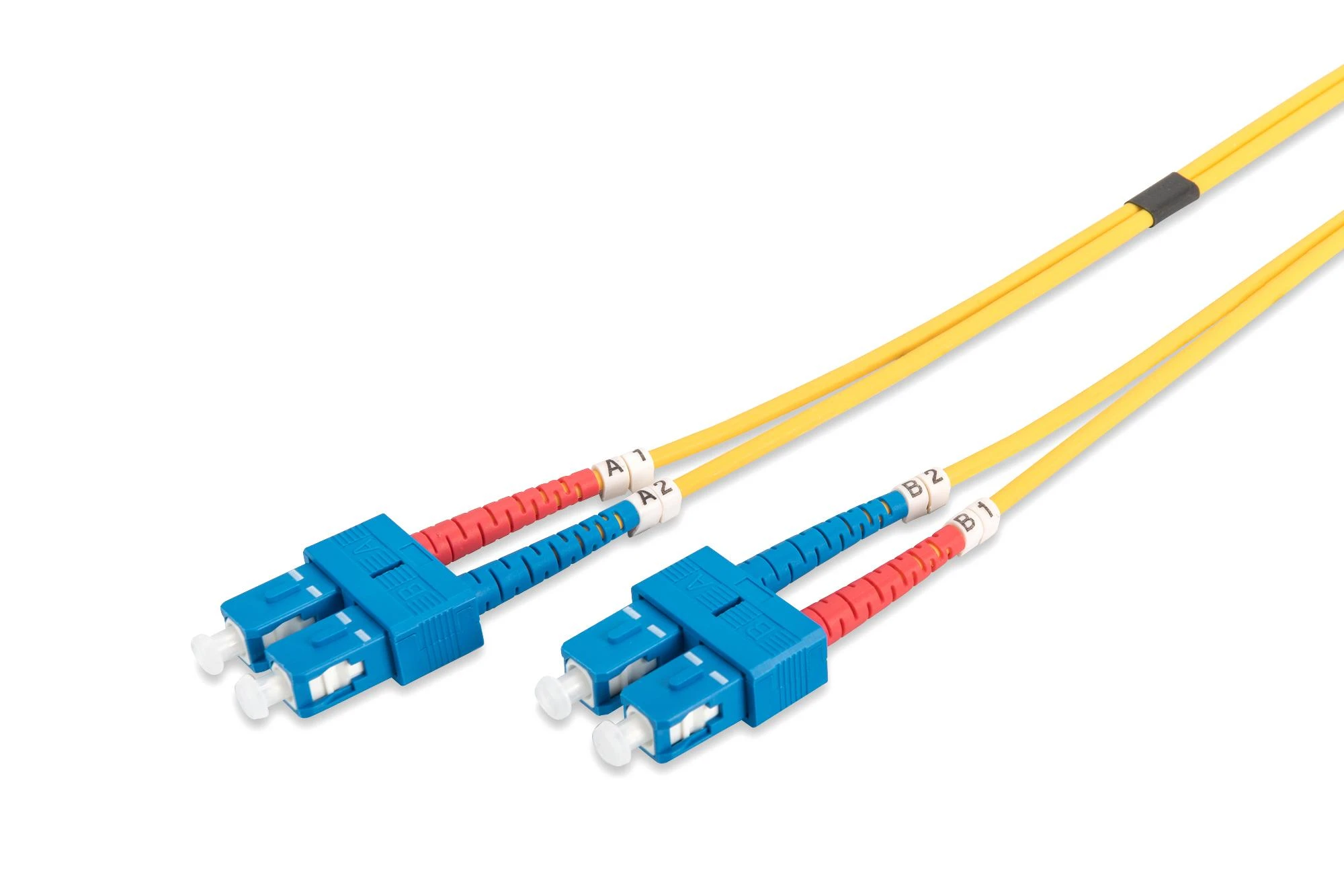 Assmann Electronic DIGITUS LWL patchable SC/SC 09/125um 2m singlemode Duplex be halogenų su geltonu protokolu