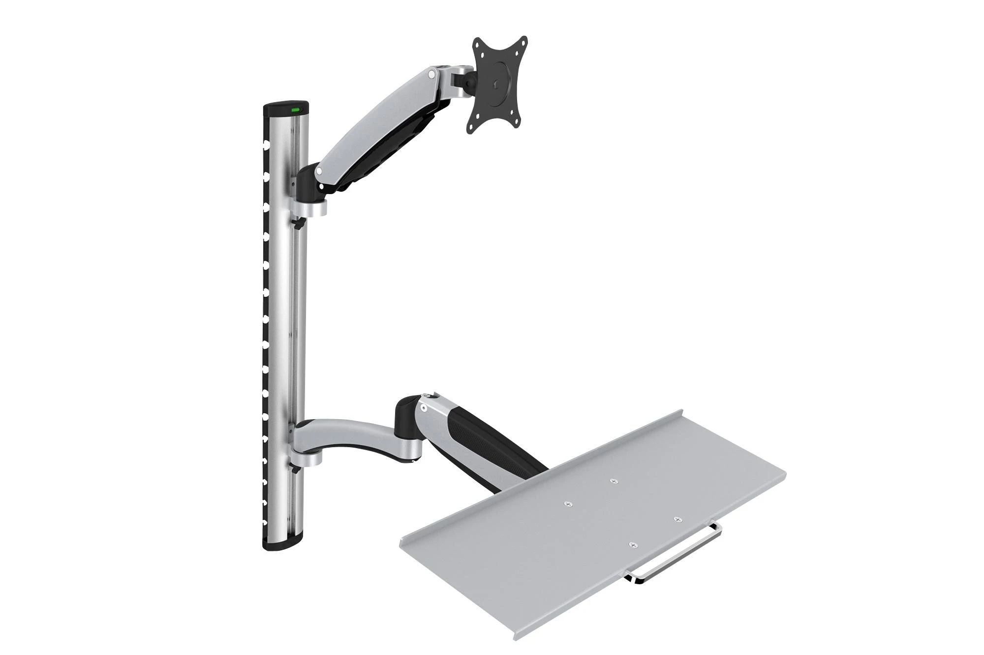 Assmann Electronic DIGITUS monitorius ir klaviatūros tvirtinimas prie sienos iki 27 colių dujų spyruoklinis laikiklis maks. 8KG VESA 75x75mm 100x100mm