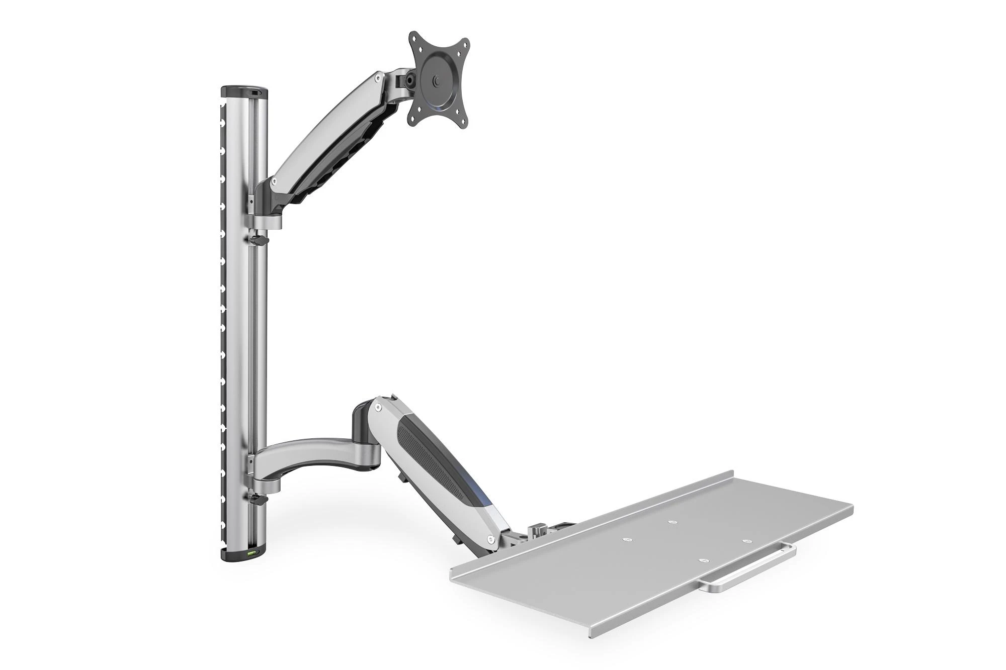 Assmann Electronic DIGITUS monitorius ir klaviatūros tvirtinimas prie sienos iki 27 colių dujų spyruoklinis laikiklis maks. 8KG VESA 75x75mm 100x100mm