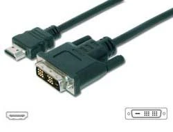 Assmann Electronic ASSMANN HDMI į DVI-D 18+1 laidas 3m juodas masinis