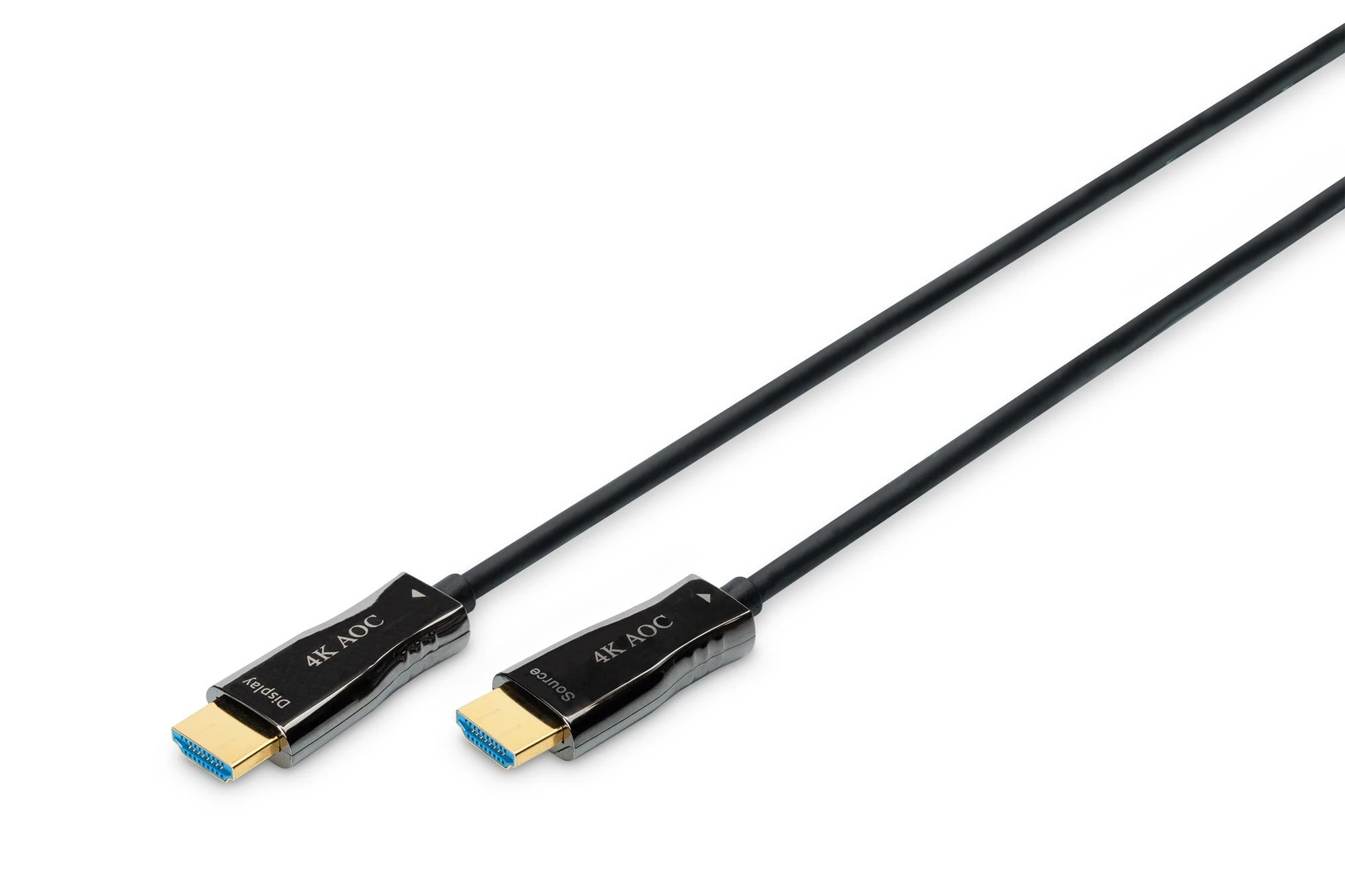 Assmann Electronic „Assmann“ elektroninis ASSMANN jungiamasis kabelis HDMI hibridinis šviesolaidinis „Premium HighSpeed Ethernet“ AOC 4K 60Hz UHD tipas HDMI A/HDMI AM/M 30m