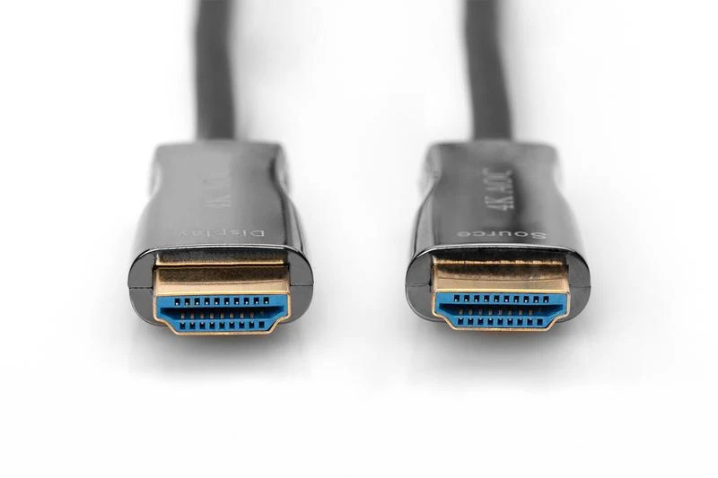 Assmann Electronic „Assmann“ elektroninis ASSMANN jungiamasis kabelis HDMI hibridinis šviesolaidinis „Premium HighSpeed Ethernet“ AOC 4K 60Hz UHD tipas HDMI A/HDMI AM/M 15m