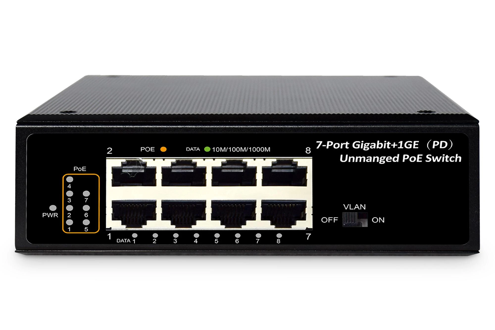 Šakotuvas Digitus INDUSTRIAL 7XGIGABIT POE SWITCH - 1XPD-PORT EXTENDED TEMP IN