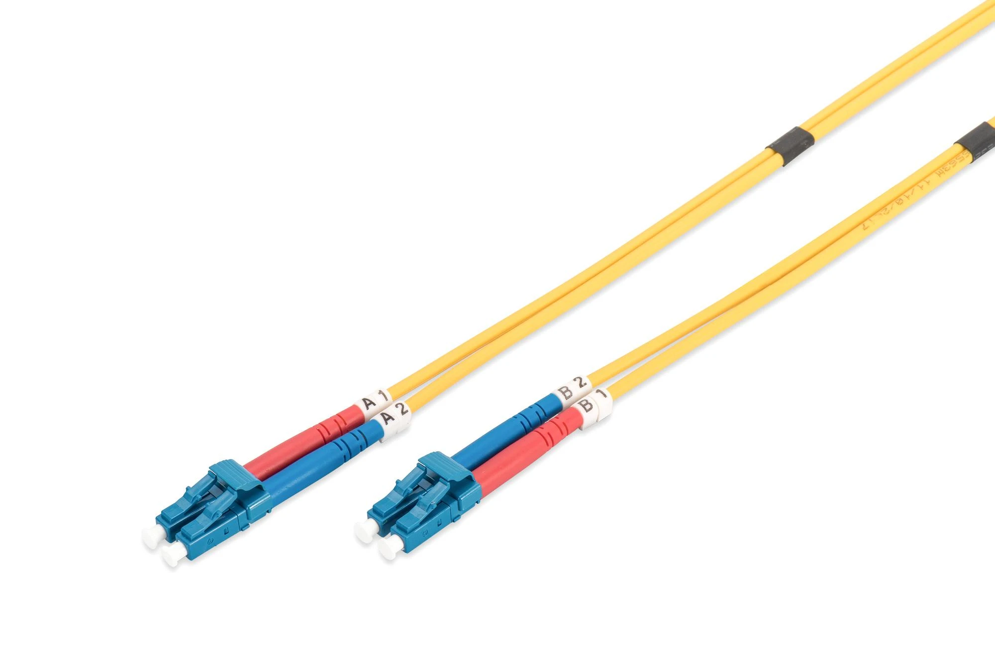 Assmann Electronic DIGITUS LWL patchable LC/LC 09/125um singelmode Duplex be halogenų su protokolu geltona 1m