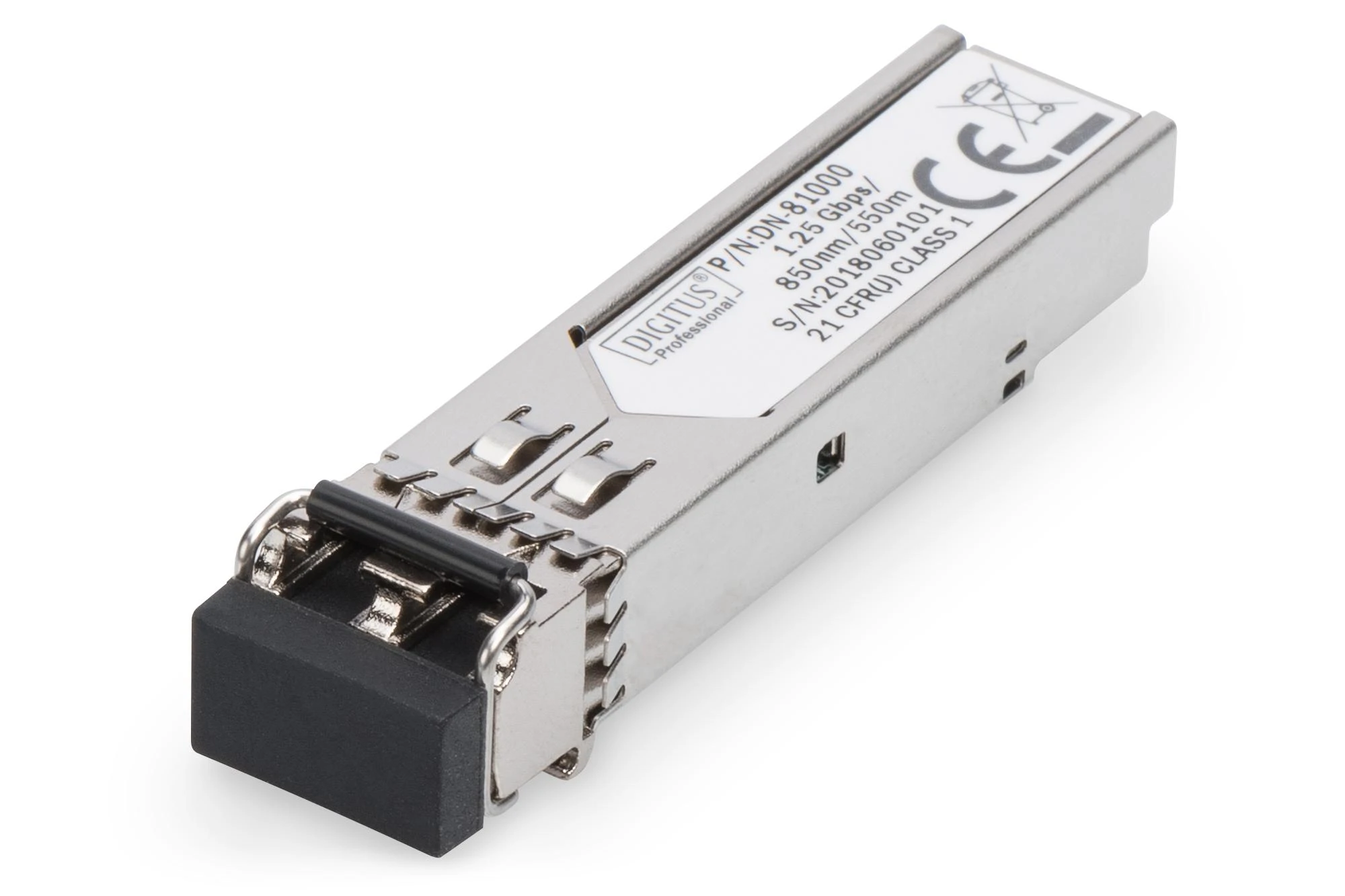Šakotuvas Assmann Electronic DIGITUS SFP Modul fuer Gigabit Switch multimode Glasfaser Modul LC 850nm Duplex mini GBIC SFP Modul iki 0,55 km