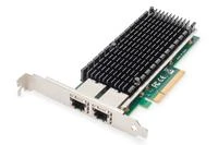 Digitus Skaitmenas | 10Gbps dviejų prievadų Ethernet serverio adapteris PCIe X8, Intel X540 BT2 | DN-10163
