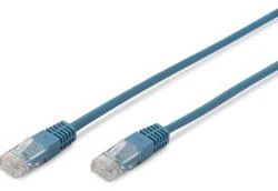 Digitus Patch cord kat.5e UTP, CU, AWG 26/7 0,5m Mėlyna