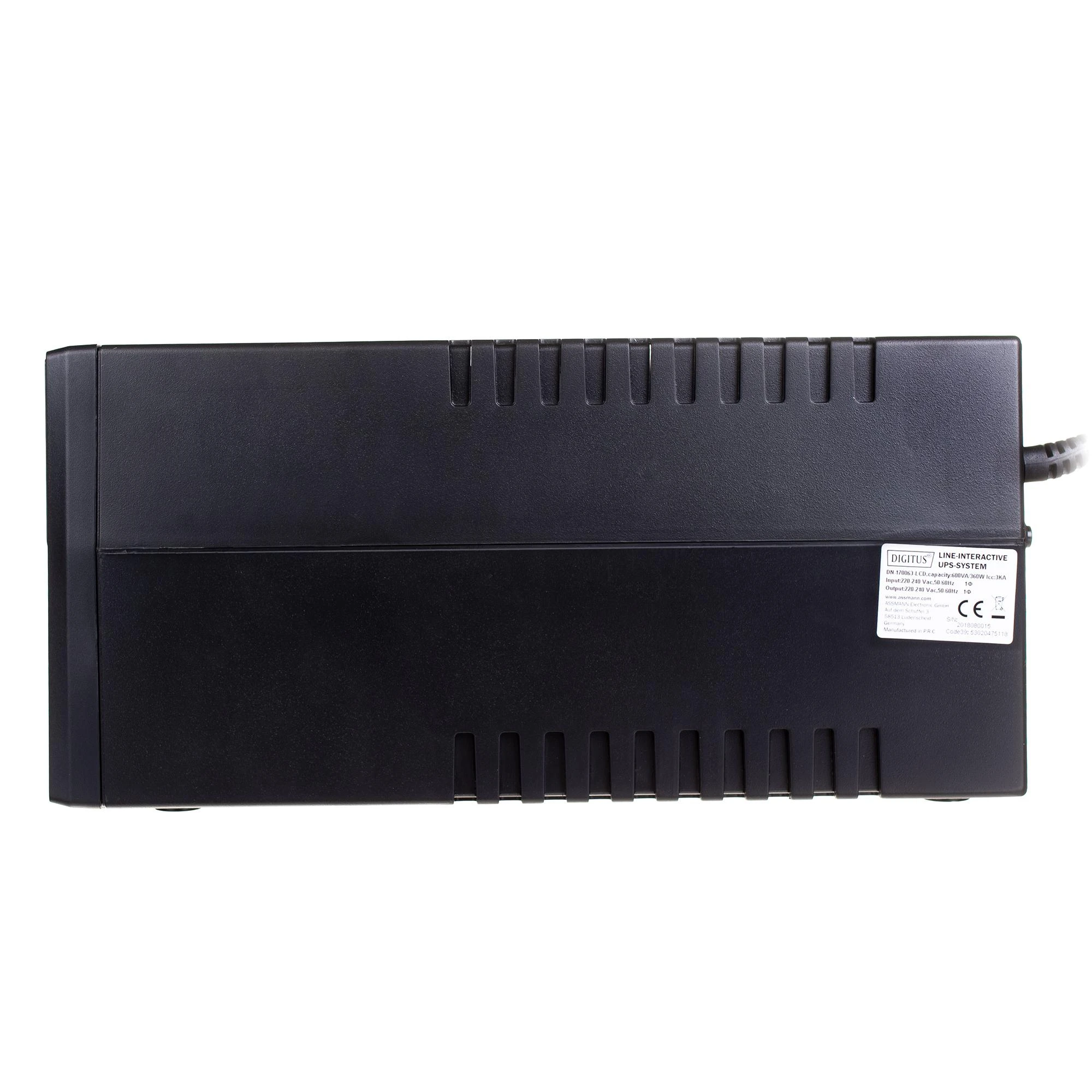 Maitinimo šaltinis nepertraukiamas UPS DIGITUS DN-170063-LCD (stalinis kompiuteris, 600 VA)