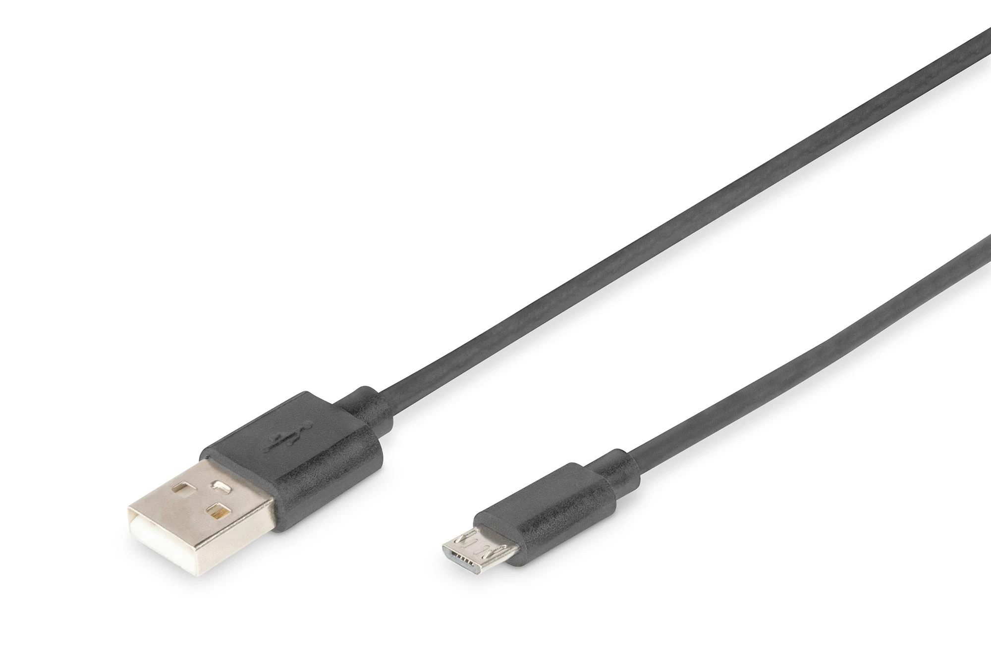 Kabelis USB Digitus USB-A - microUSB 1.8 m Juodas (DB-300127-018-S)