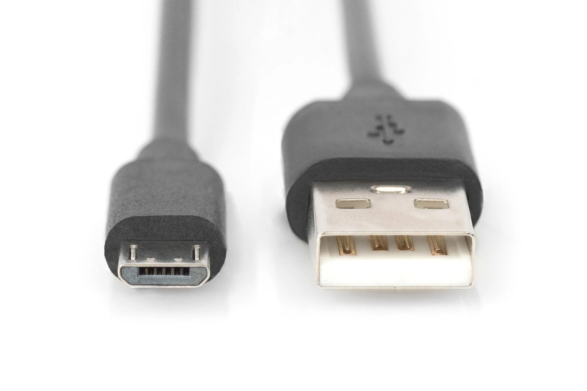 Kabelis USB Digitus USB-A - microUSB 1.8 m Juodas (DB-300127-018-S)