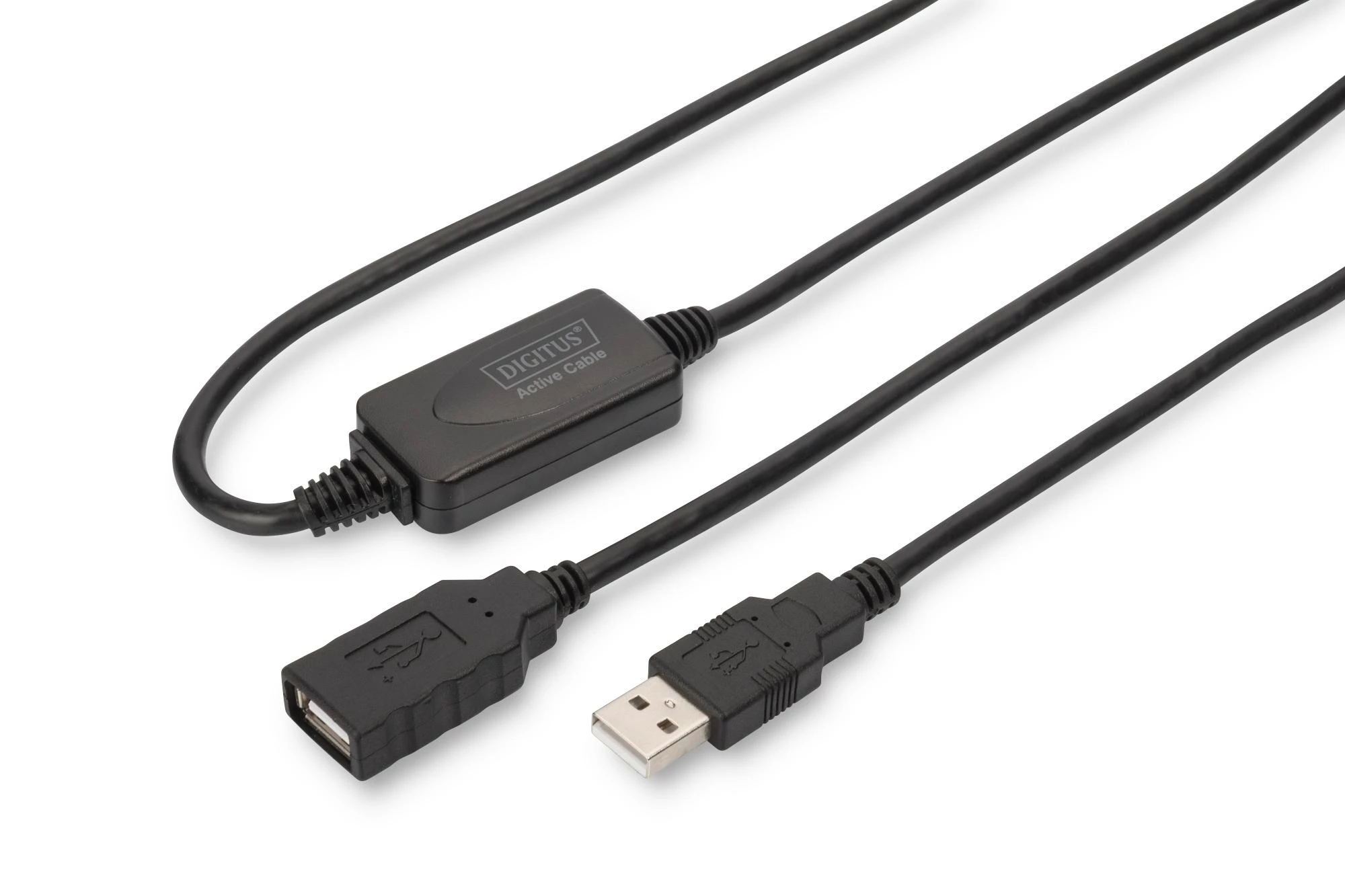 Assmann Electronic DIGITUS USB 2.0 kartotuvo kabelis, 15m USB A vyriškas / A moteriškas
